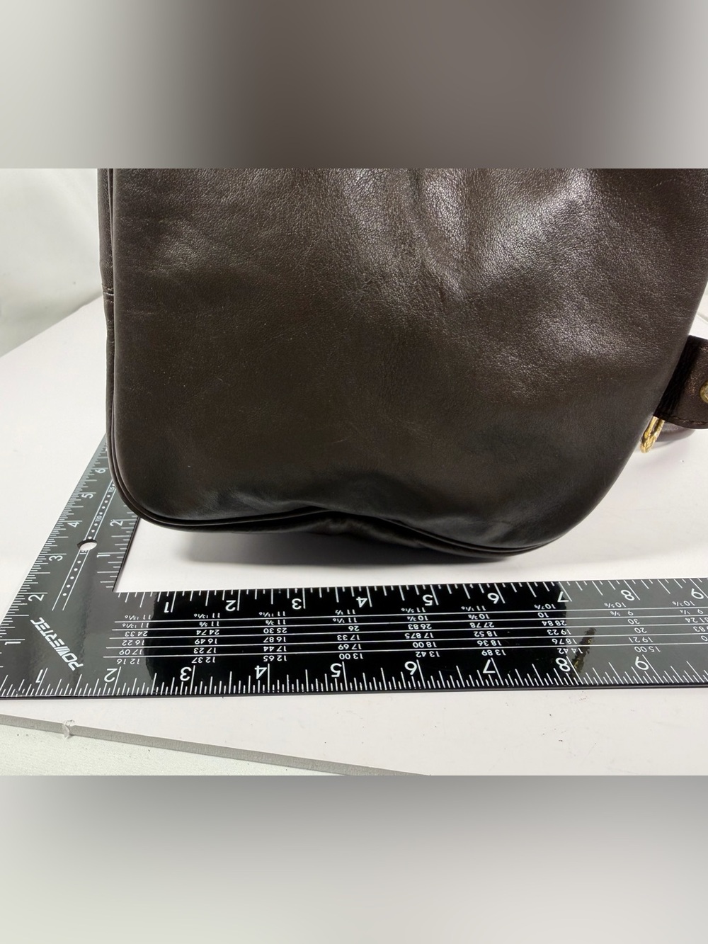 3061: Vintage Longchamp Brown Leather Boston Duffle Travel Bag - Picture 13 of 13